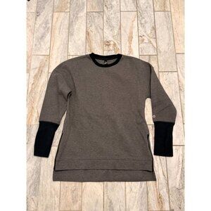 NEW Core 10 women's small gray/black sweater w/zippers on each side